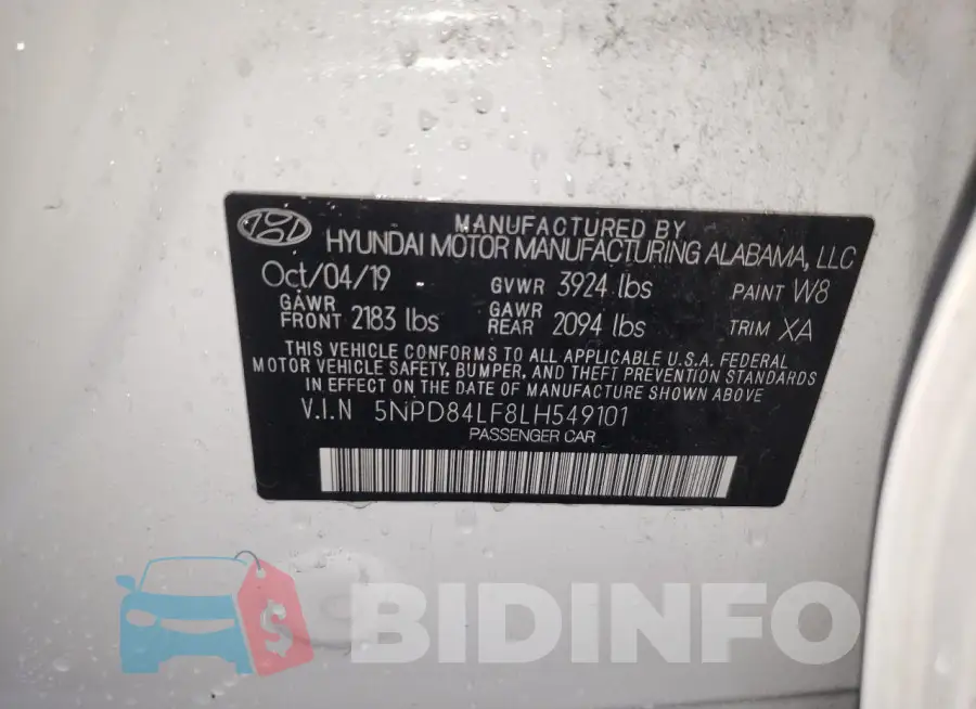5NPD84LF8LH549101 Photo# 12