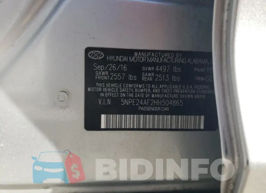 5NPE24AF2HH504865 Photo# 12