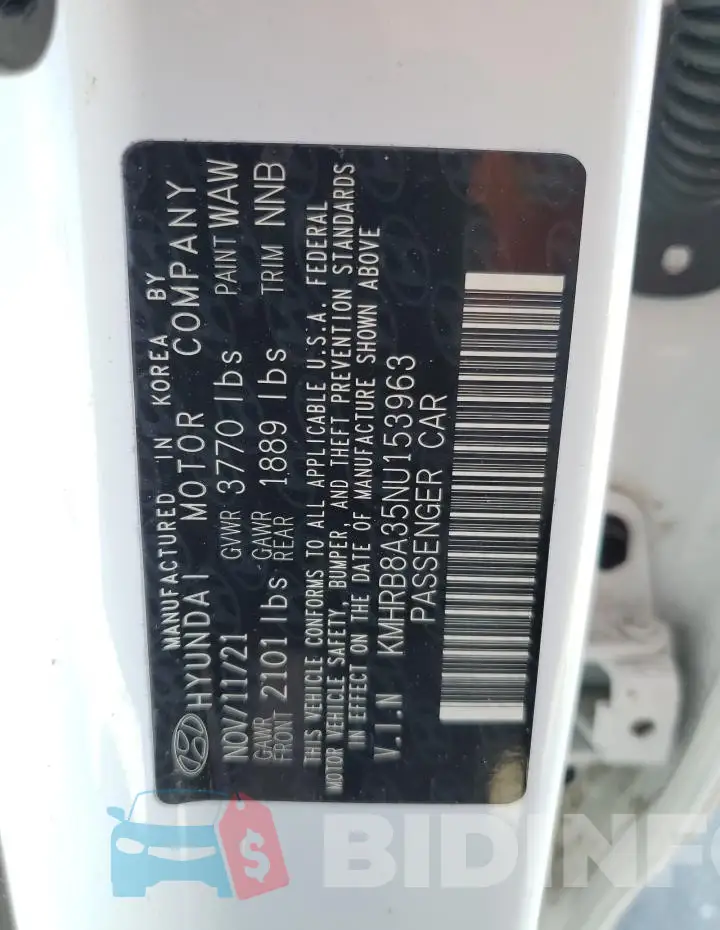 KMHRB8A35NU153963 Photo# 12