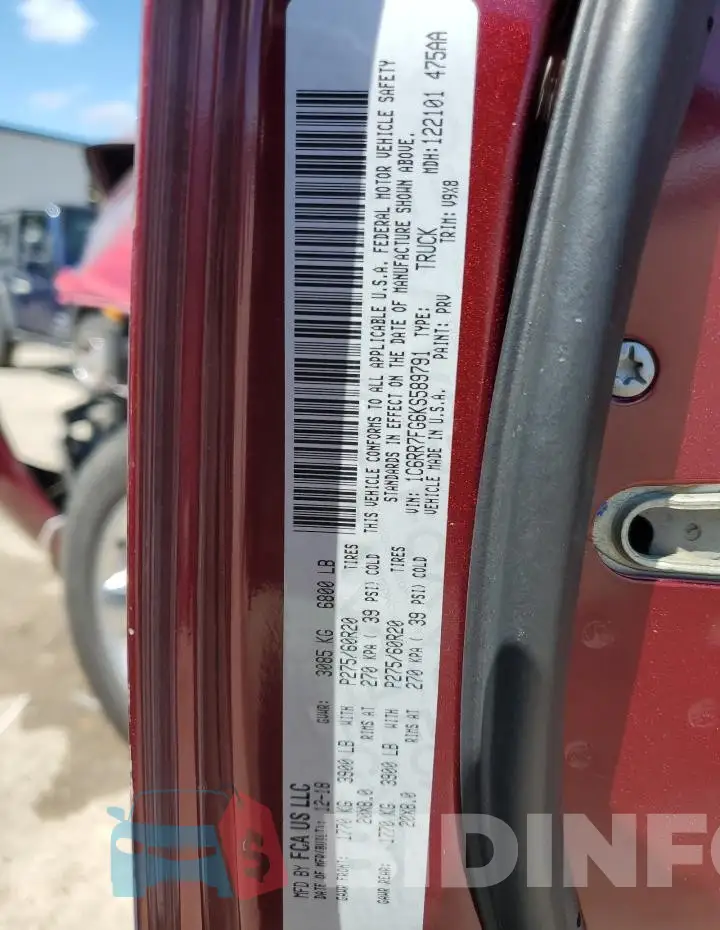 1C6RR7FG6KS589791 Photo# 12