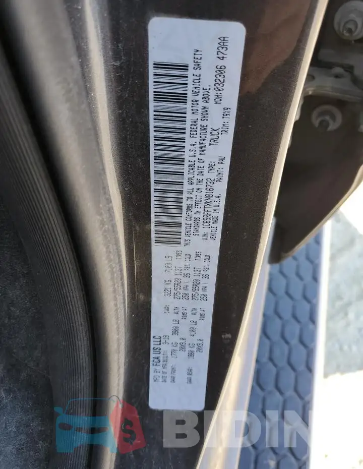 1C6SRFFTXKN816732 Photo# 12