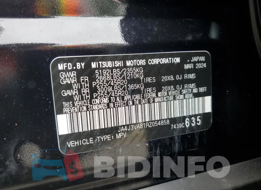 JA4J3VA81RZ054858 Photo# 13