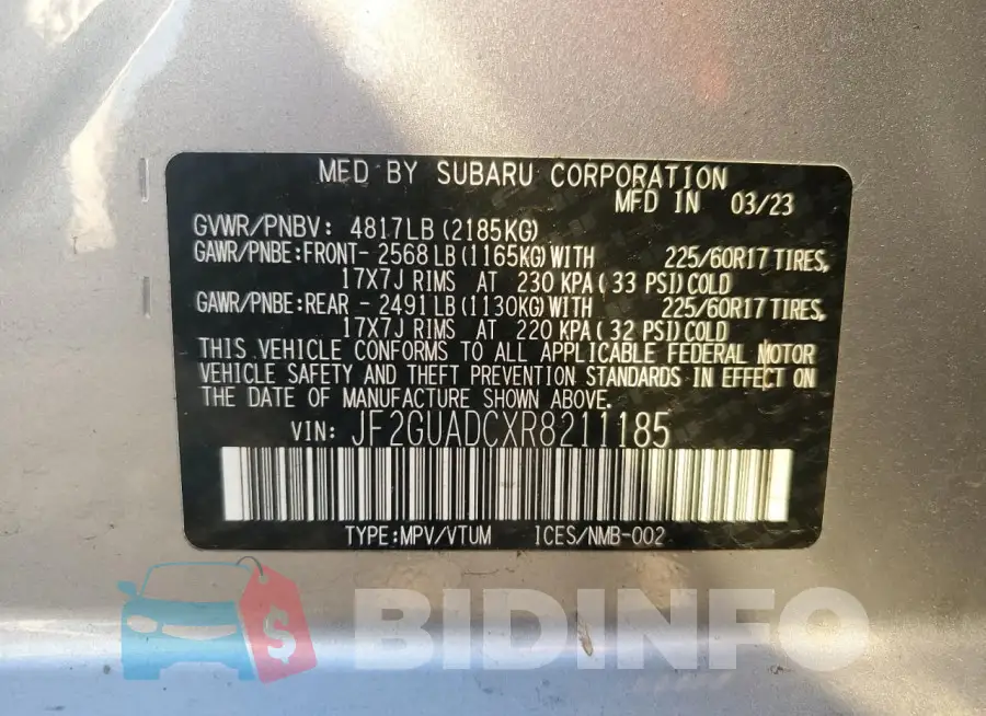 JF2GUADCXR8211185 Photo# 13