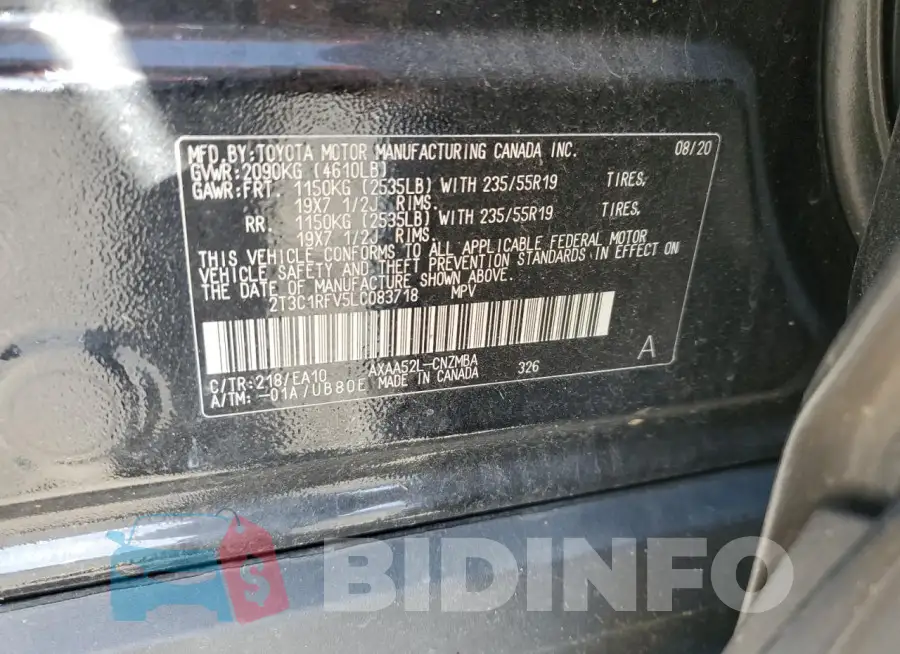 2T3C1RFV5LC083718 Photo# 12