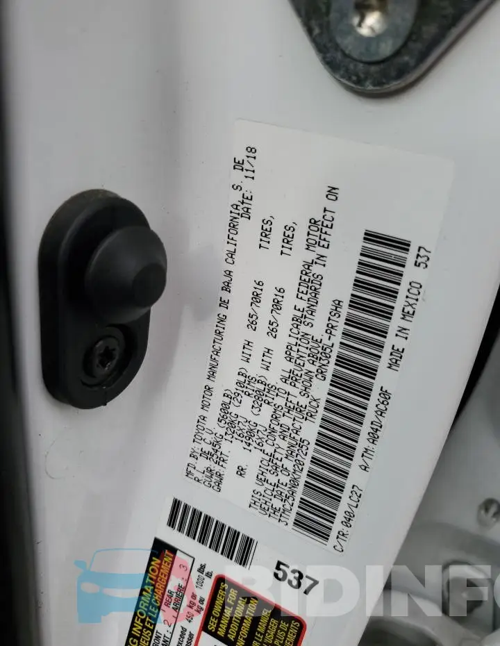 3TMCZ5AN0KM207255 Photo# 12