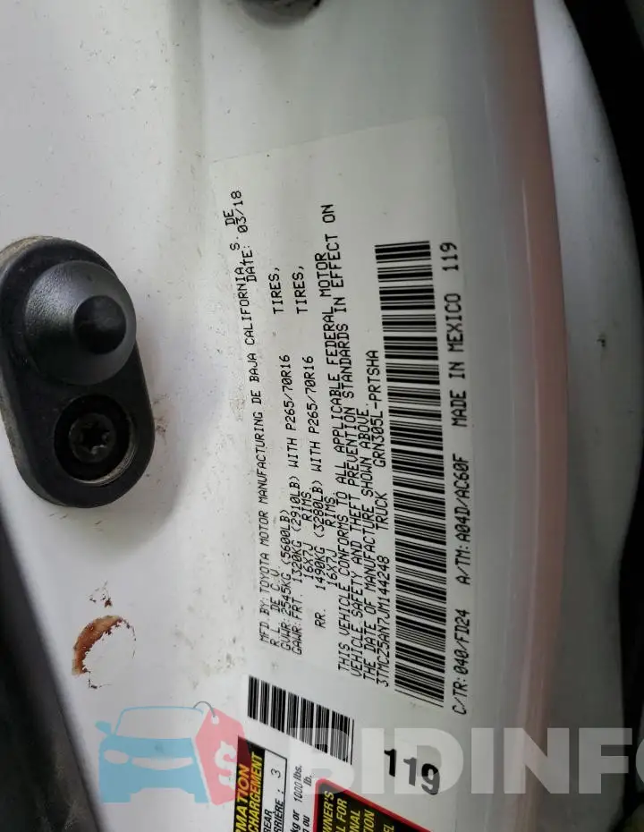 3TMCZ5AN7JM144248 Photo# 12