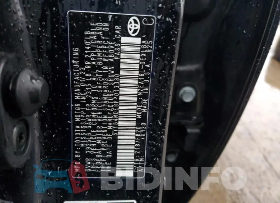 5YFB4MDE8PP013380 Photo# 12