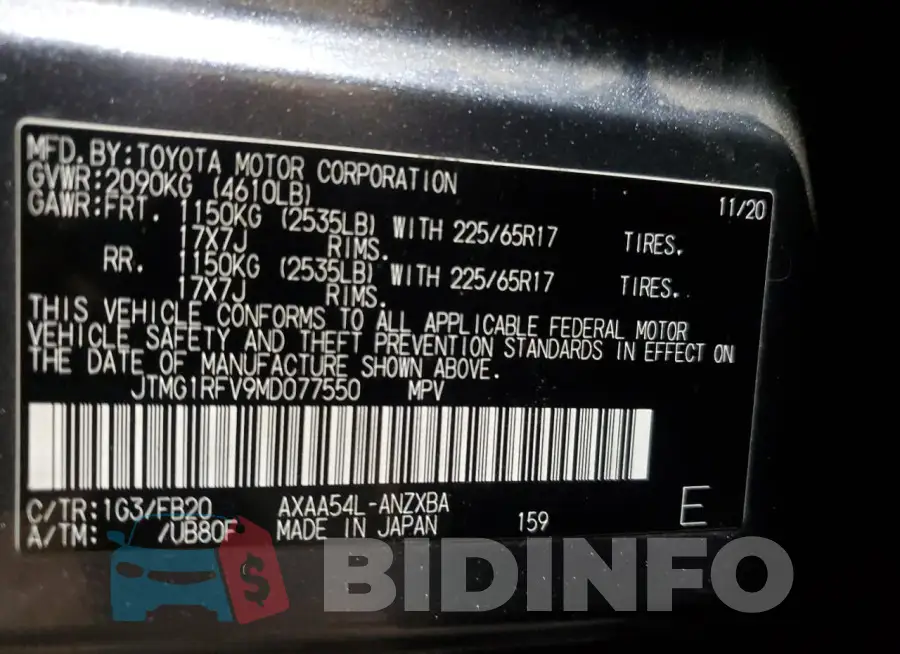 JTMG1RFV9MD077550 Photo# 13