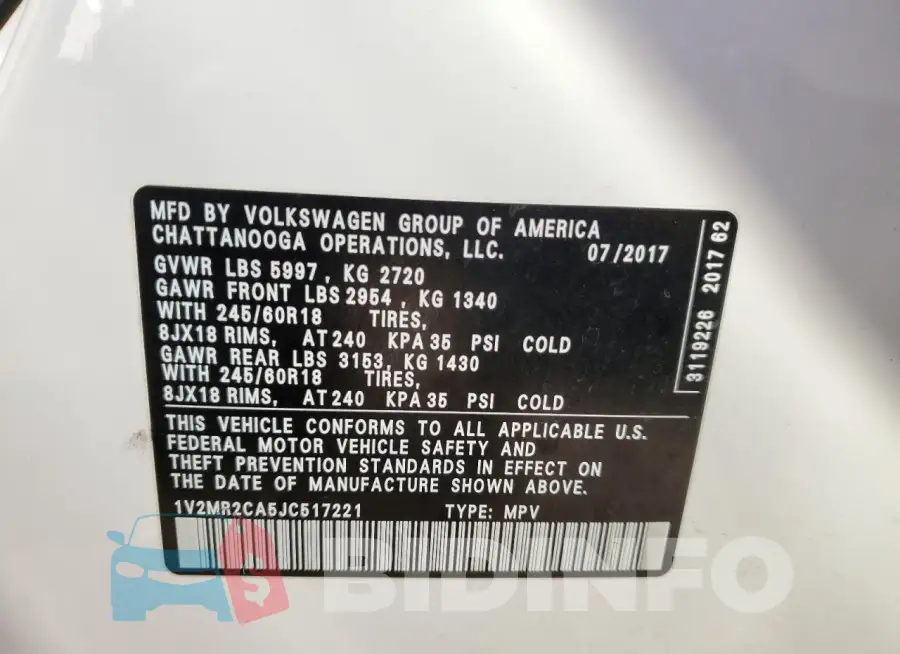 1V2MR2CA5JC517221 Photo# 13