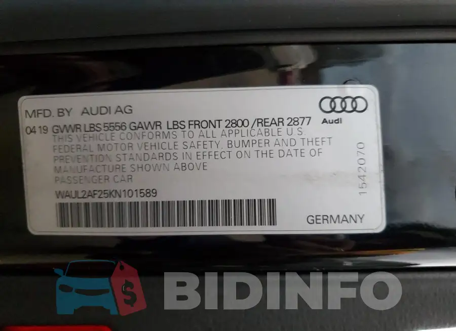 WAUL2AF25KN101589 Photo# 13