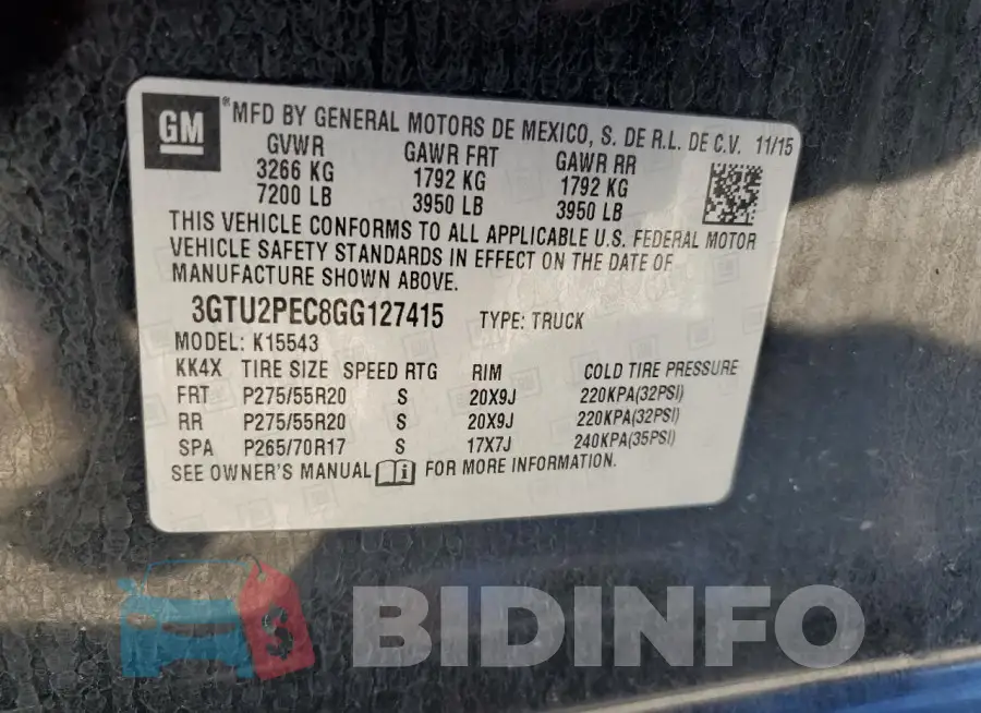 3GTU2PEC8GG127415 Photo# 12