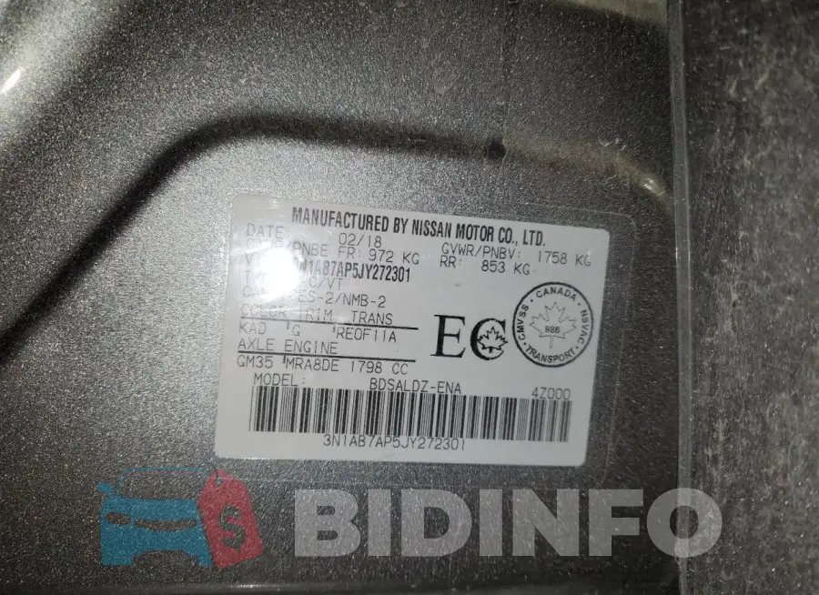 3N1AB7AP5JY272301 Photo# 12