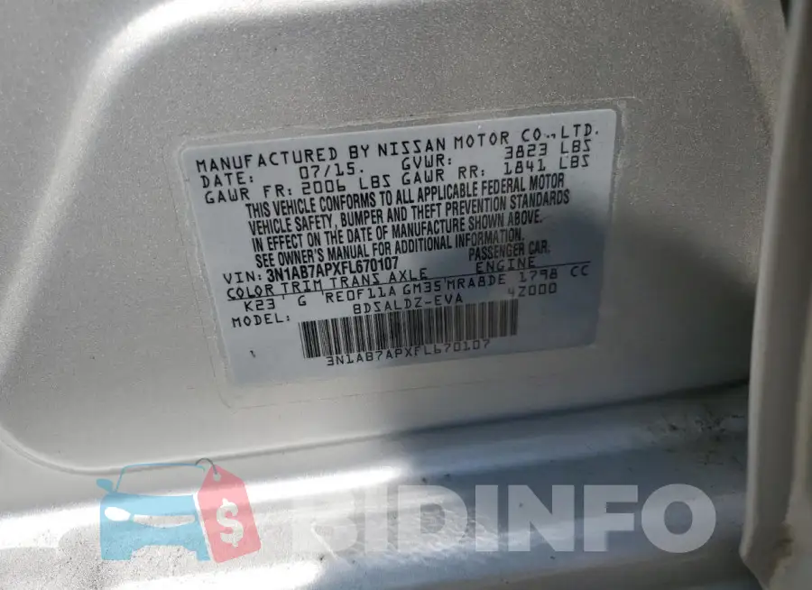 3N1AB7APXFL670107 Photo# 12
