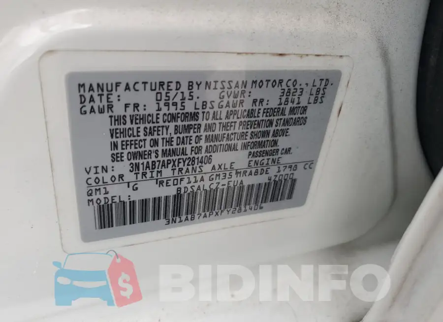 3N1AB7APXFY281406 Photo# 12