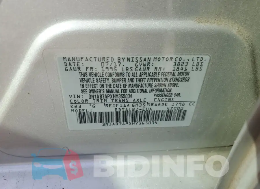 3N1AB7APXHY365034 Photo# 12