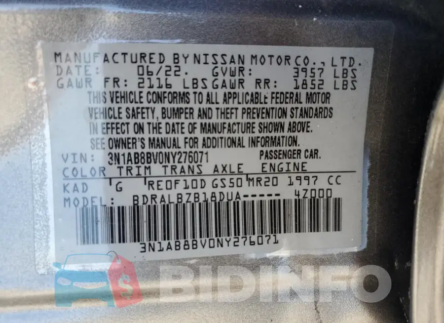 3N1AB8BV0NY276071 Photo# 12