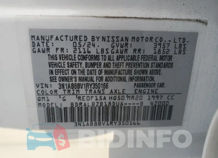 3N1AB8BV1RY350166 Photo# 13