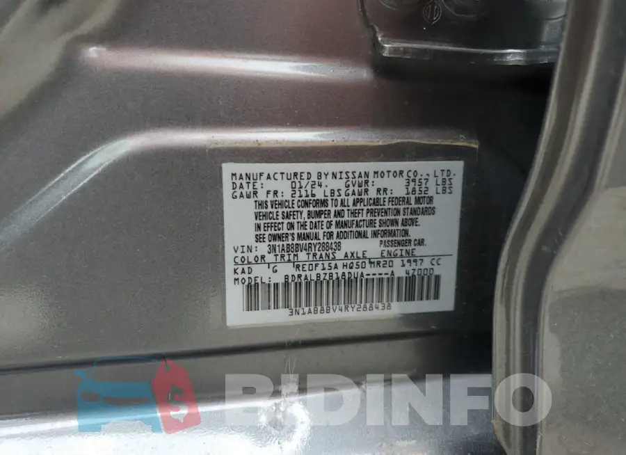 3N1AB8BV4RY288438 Photo# 12