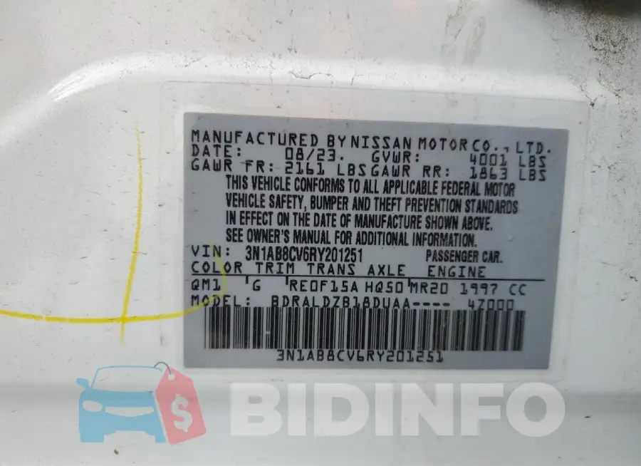 3N1AB8CV6RY201251 Photo# 12