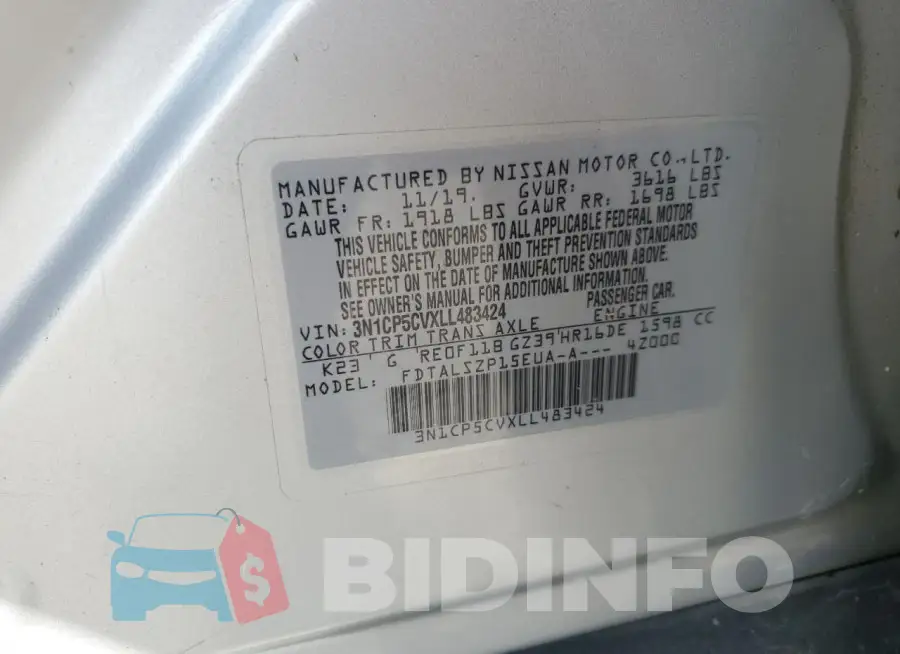 3N1CP5CVXLL483424 Photo# 13