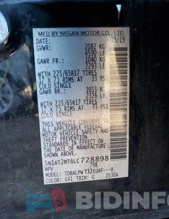 5N1AT2MT6LC728898 Photo# 13