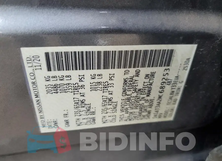 5N1AT3AA2MC689253 Photo# 13