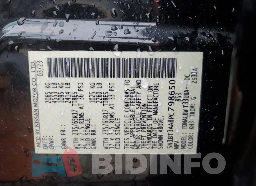 5N1BT3AA8PC798650 Photo# 13