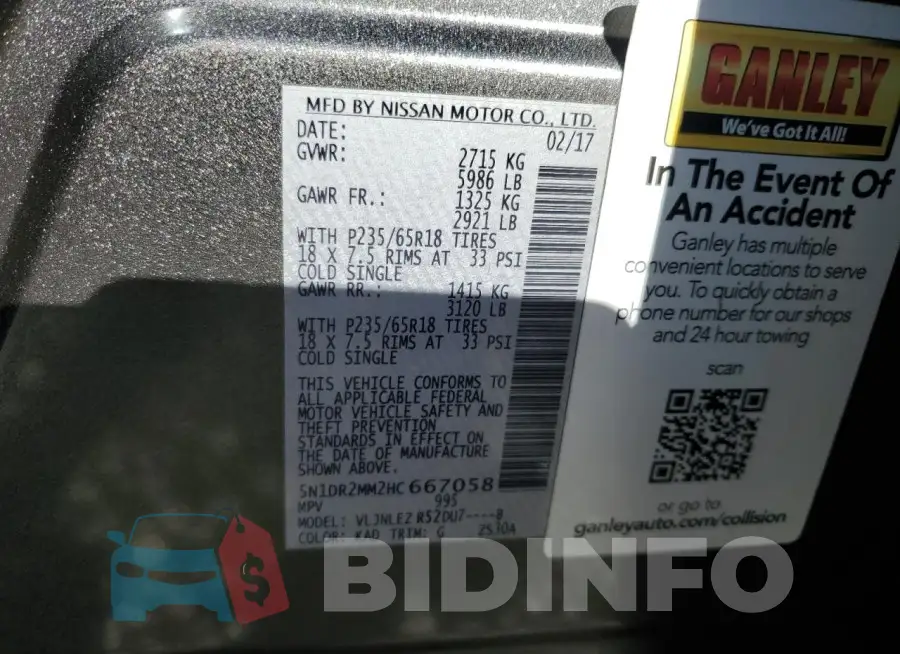 5N1DR2MM2HC667058 Photo# 13
