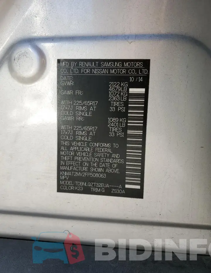 KNMAT2MV2FP508063 Photo# 13
