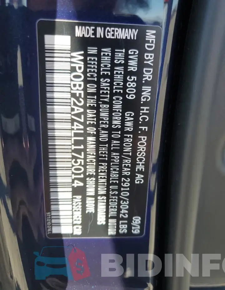 WP0BF2A74LL175014 Photo# 13