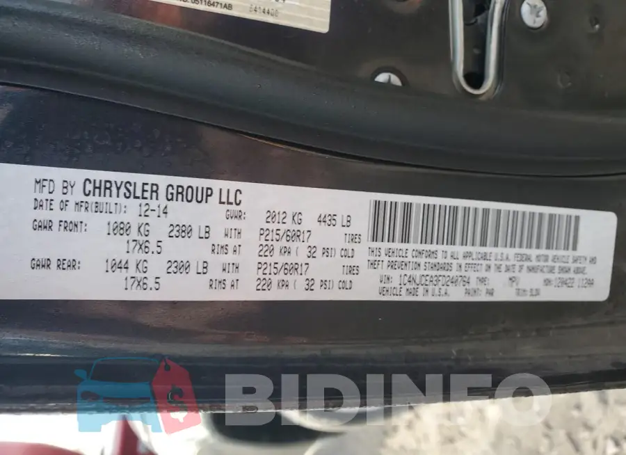 1C4NJCEA3FD240764 Photo# 12