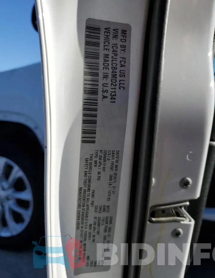 1C4PJLCB4MD211341 Photo# 14