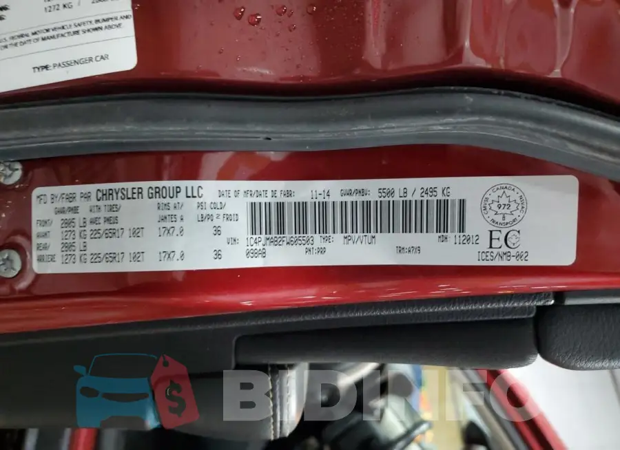 1C4PJMAB2FW605503 Photo# 13