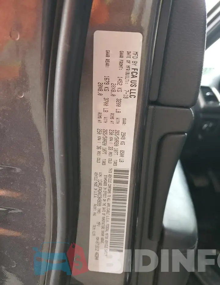 1C4RJFAGXKC849699 Photo# 14