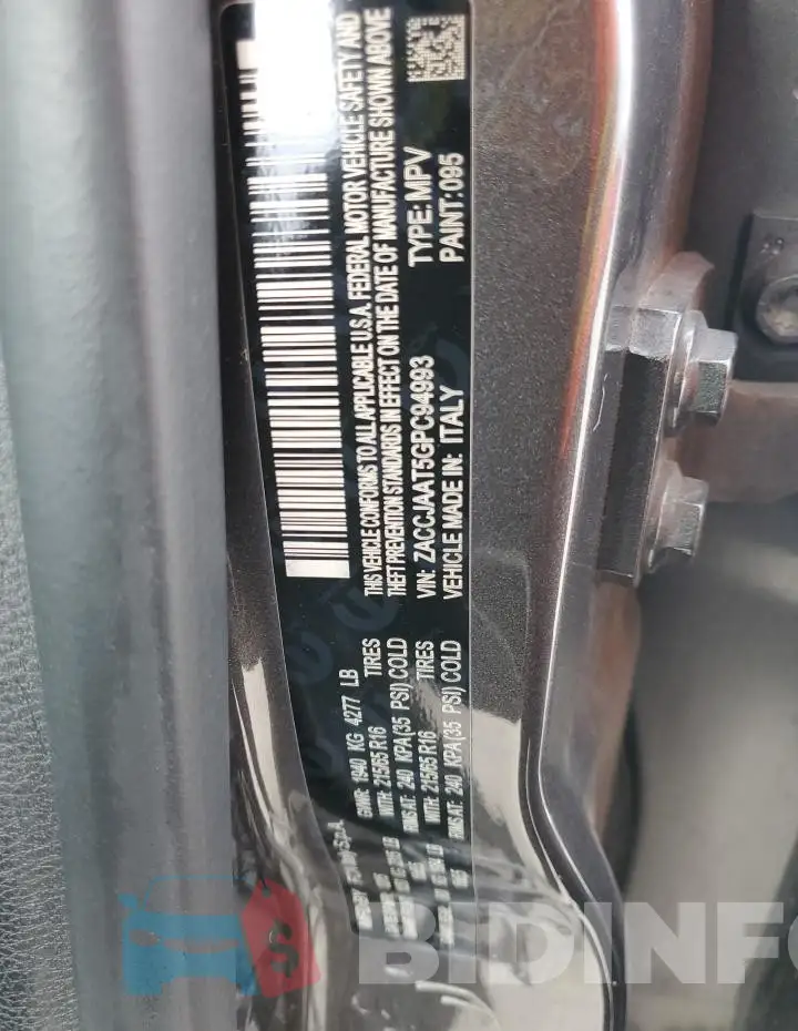 ZACCJAAT5GPC94993 Photo# 12