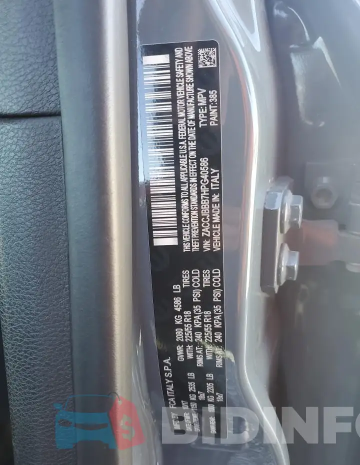 ZACCJBBB7HPG40586 Photo# 12