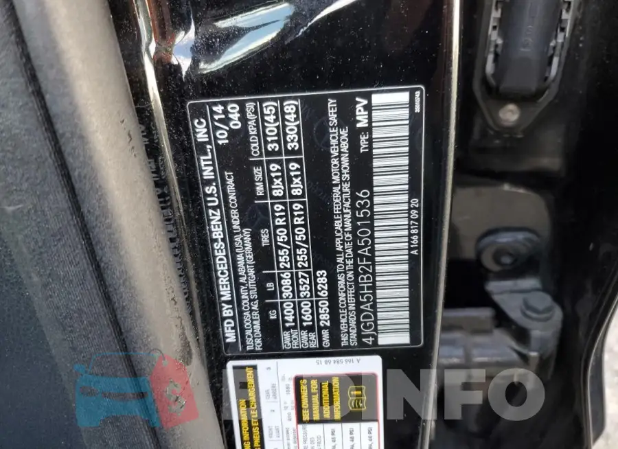 4JGDA5HB2FA501536 Photo# 13