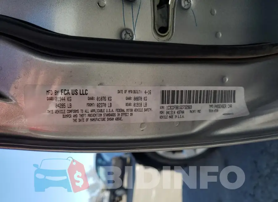 1C3CDFBB1GD732969 Photo# 13