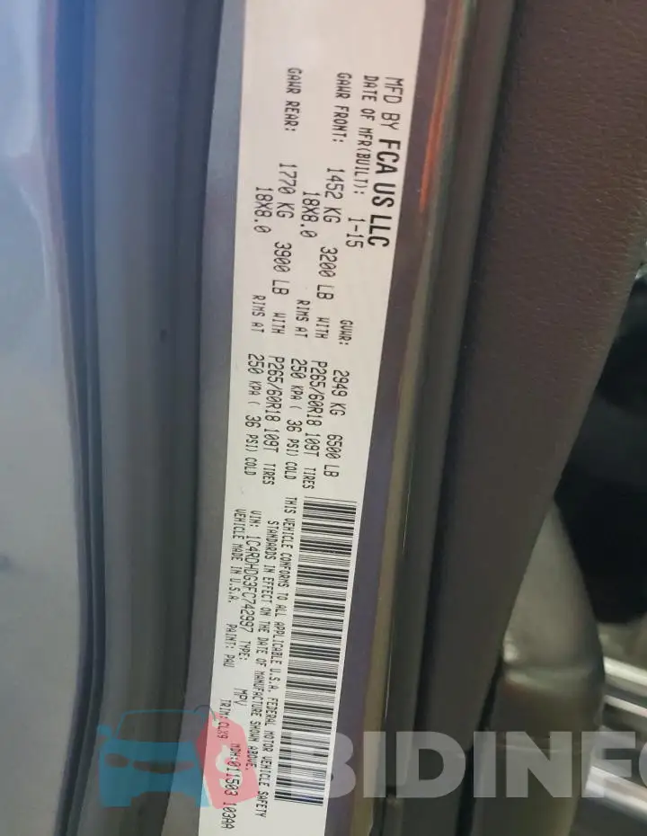 1C4RDHDG3FC742997 Photo# 13