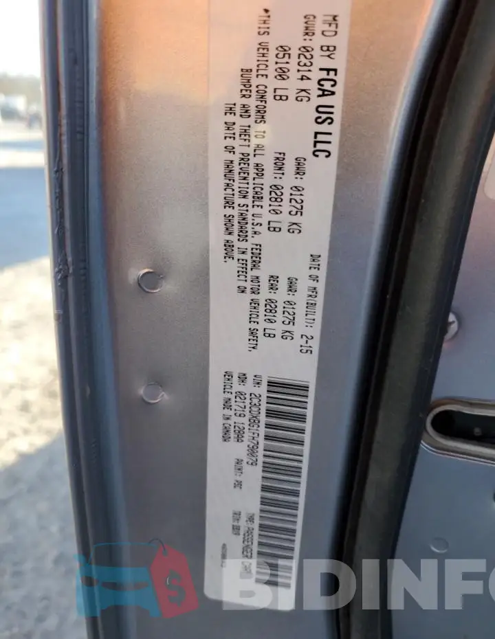 2C3CDXBG1FH790079 Photo# 12
