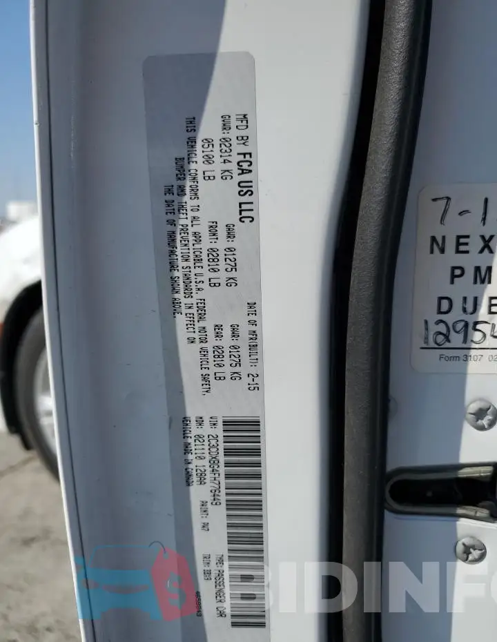 2C3CDXBG4FH776449 Photo# 12