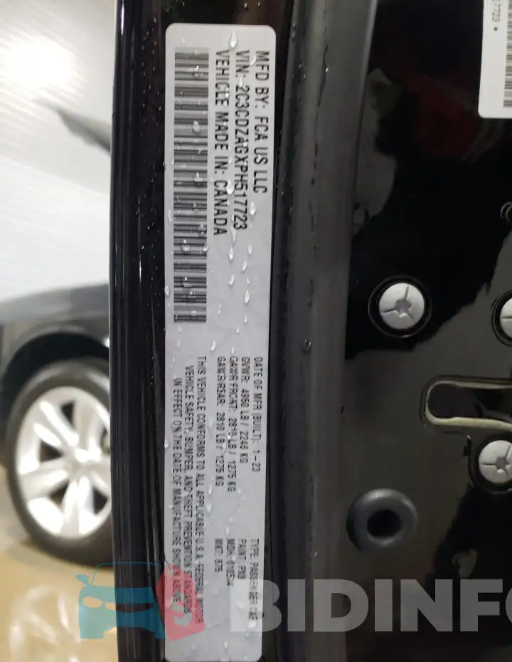 2C3CDZAGXPH517723 Photo# 12