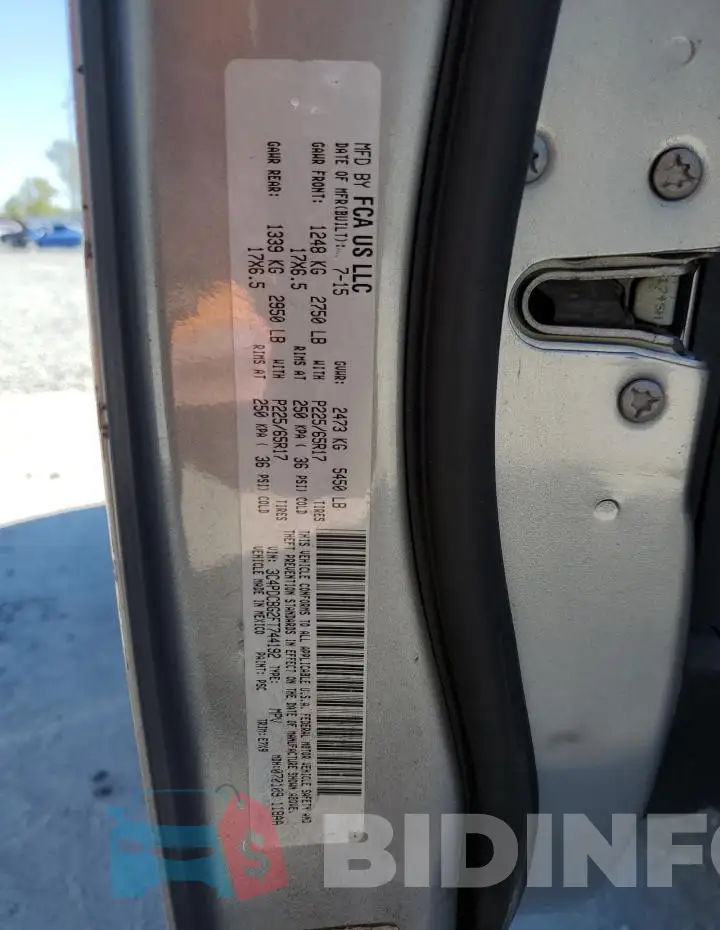 3C4PDCBG2FT744192 Photo# 13