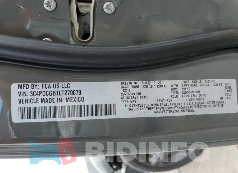 3C4PDCGB1LT270079 Photo# 14