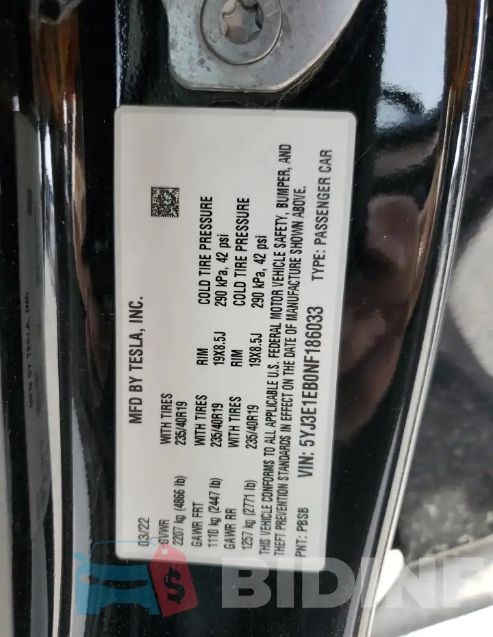 5YJ3E1EB0NF186033 Photo# 12