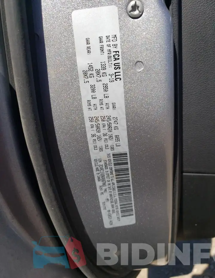 2C4RC1FG5KR667003 Photo# 14