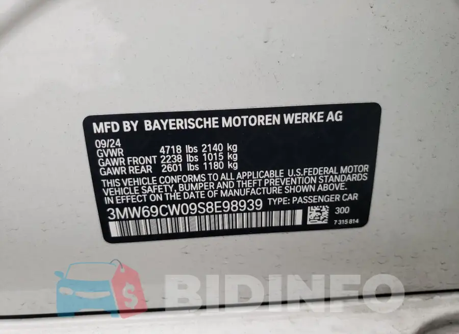 3MW69CW09S8E98939 Photo# 13