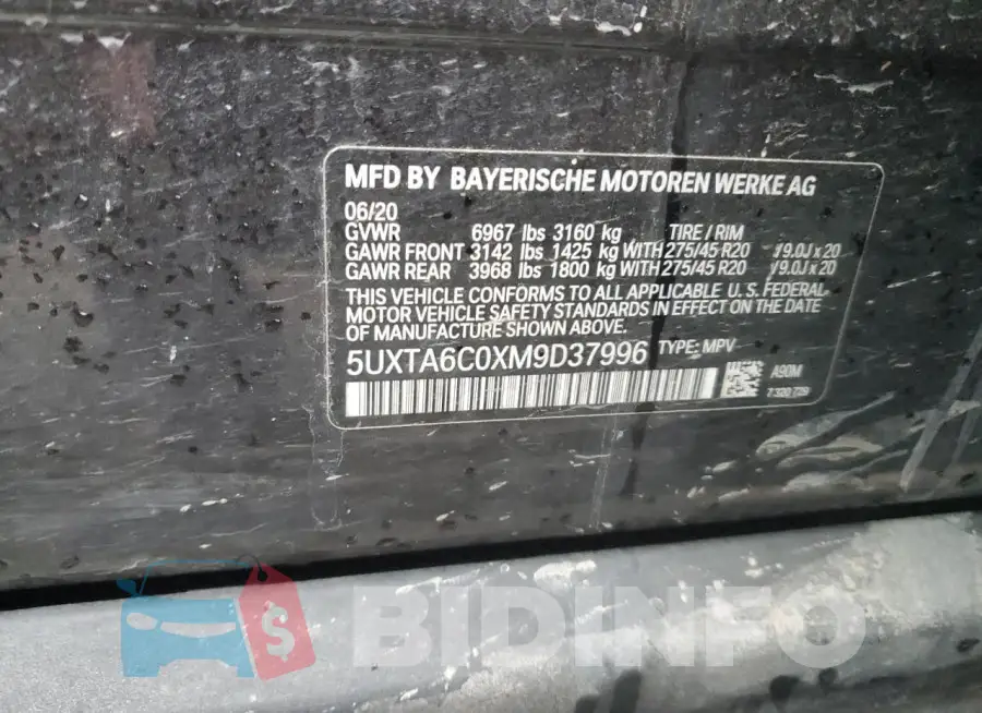 5UXTA6C0XM9D37996 Photo# 14