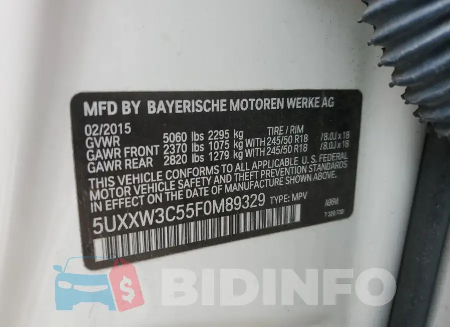 5UXXW3C55F0M89329 Photo# 13