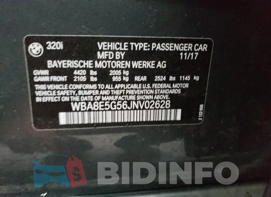 WBA8E5G56JNV02628 Photo# 13